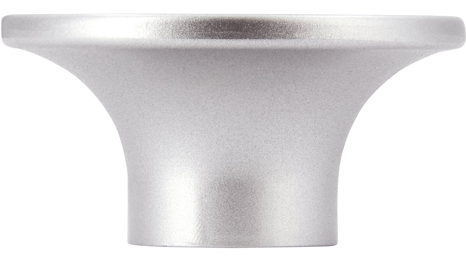 Knopf Werlte Kunststoff metallisiert chrom - 36 mm lang  vor weißem Hintergrund