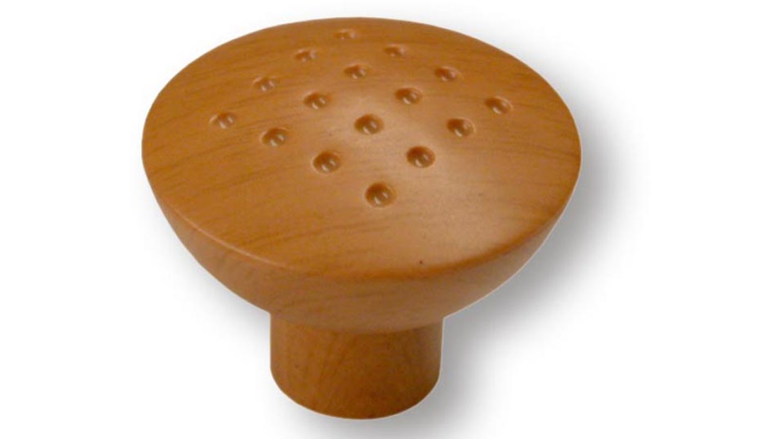 Knopf Westerkappeln Kunststoff Holzeffekt - beige - 34 mm lang  vor weißem Hintergrund