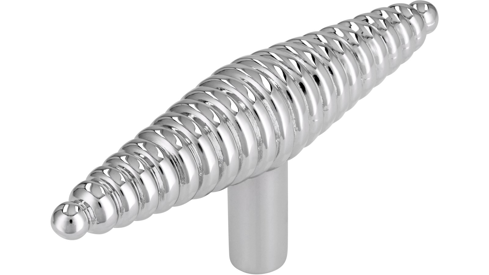 Moebelknopf-Windek-chrom-Zinkdruckguss-laenge-87-601502 Knopf Windek Druckguss chrom glänzend - 87 mm lang vor weißem Hintergrund