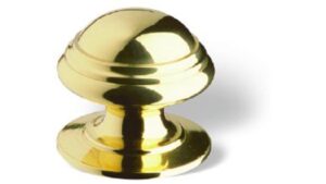 Knopf Witten Messing poliert - 28 mm lang vor weißem Hintergrund