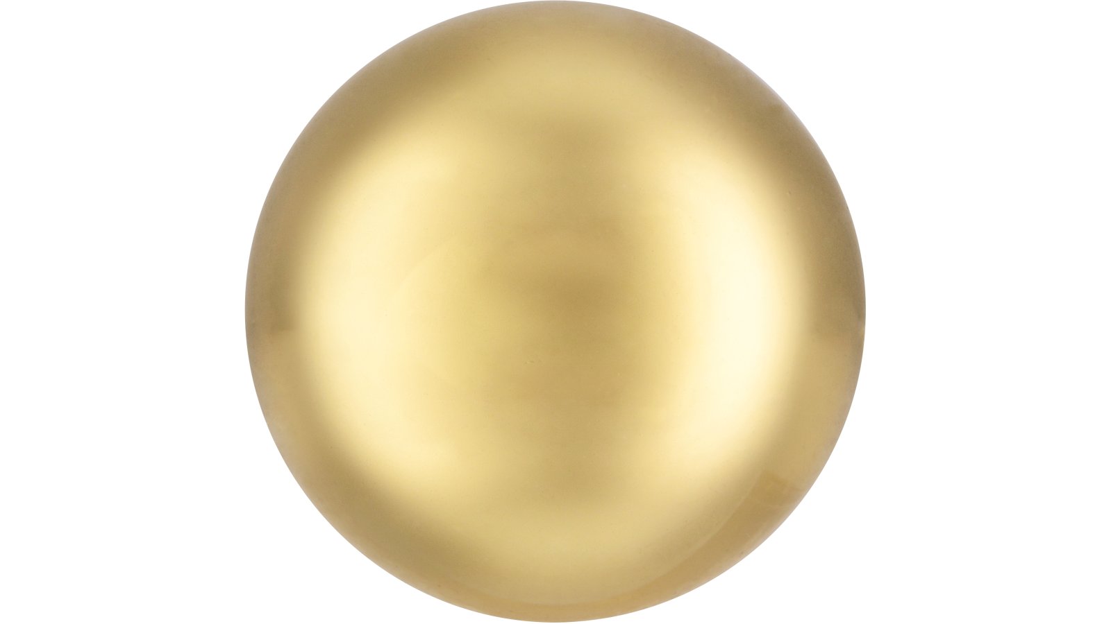 Knopf Zwickau Messing poliert - 25 mm lang  vor weißem Hintergrund