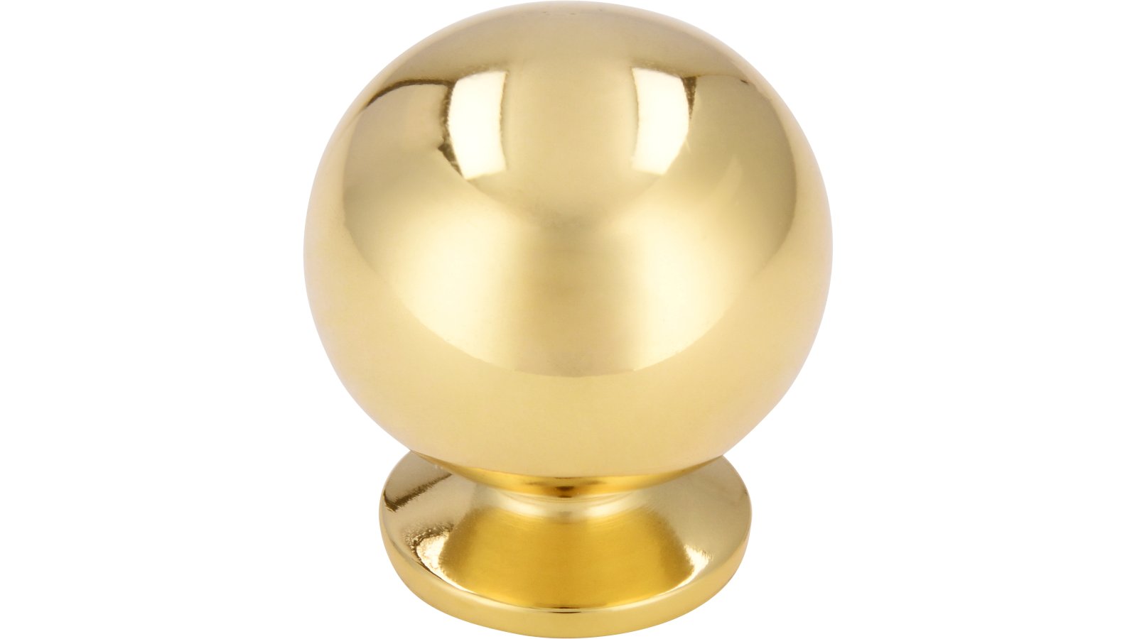 Knopf Zwickau Messing poliert - 25 mm lang  vor weißem Hintergrund