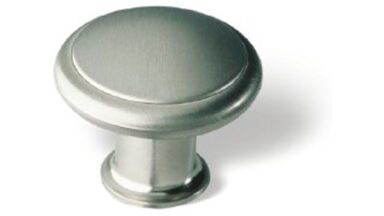 Knopf + Einlage Saterland Kunststoff nickel matt gebürstet nickel matt gebürstet - 30 mm lang  vor weißem Hintergrund