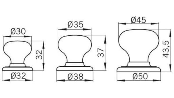 Knopf + Unterlage Heidelberg Kunststoff glasiert weiß hochglanz bedruckt blau metallisiert gold glänzend - 32 mm lang  vor weißem Hintergrund