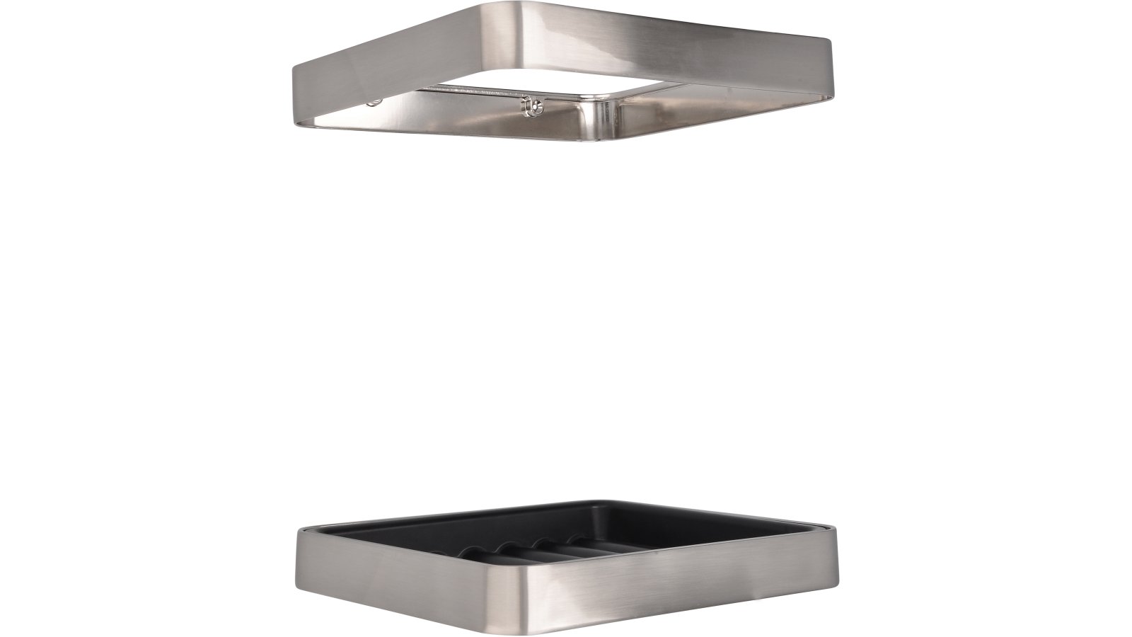 Schirmstaender-Rain-nickel-schwarz-Kunststoff-Zinkdruckguss-laenge-257-831122-front Schirmständer Rain Druckguss - Kunststoff vernickelt feingeschliffen schwarz - 257 mm lang vor weißem Hintergrund