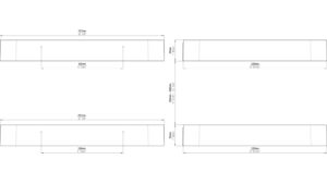 Schirmständer Rain Druckguss - Kunststoff eisenfarbig gebürstet matt schwarz - 257 mm lang  vor weißem Hintergrund