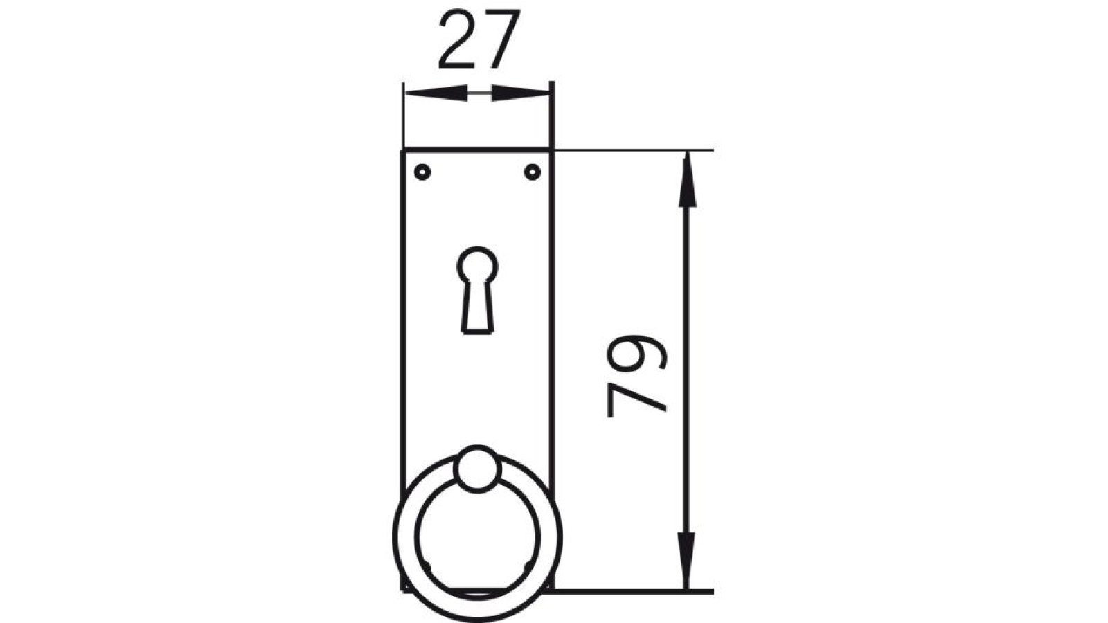 Schild Greifswald Messing poliert - 80 mm lang  vor weißem Hintergrund