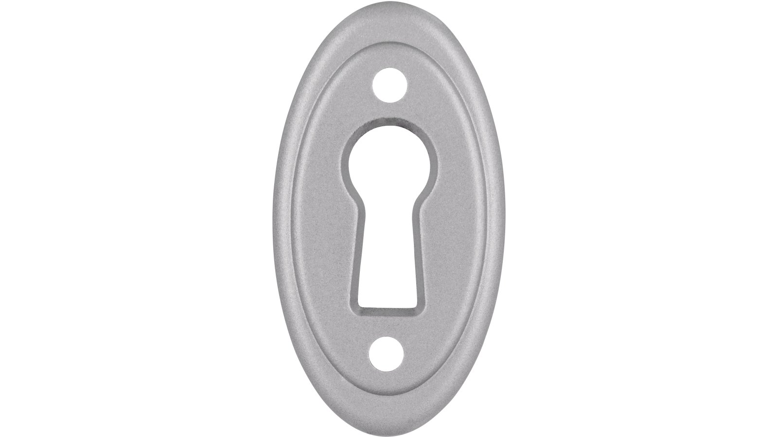 Schild Hanau Druckguss alufarbig pulverbeschichtet - 37 mm lang  vor weißem Hintergrund