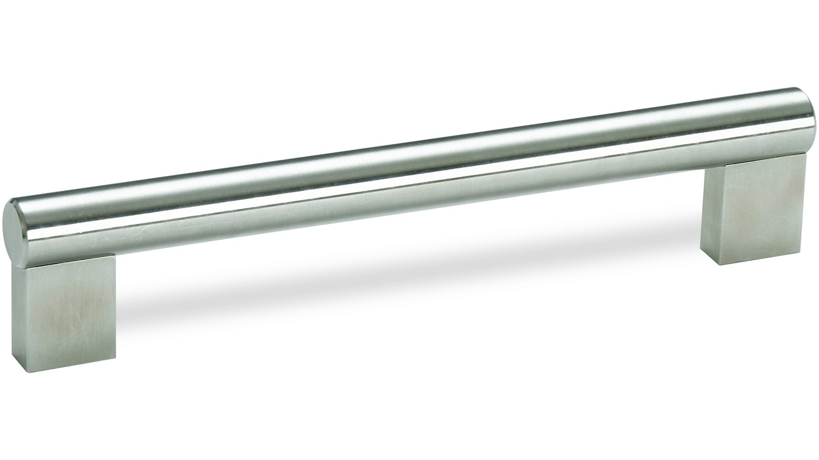 Stangengriff-Moeckern-edelstahlfarbig-Edelstahl-Stahl-laenge-182-SW-228530 Stangengriff Möckern Edelstahl gebürstet - 182 mm lang vor weißem Hintergrund