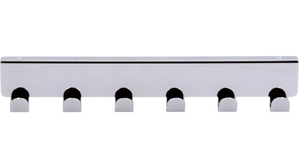 Türgarderobe Brandis Stahl chrom glänzend - 240 mm lang  vor weißem Hintergrund