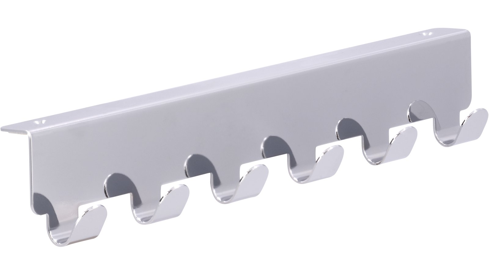 Türgarderobe Brandis Stahl chrom glänzend - 240 mm lang  vor weißem Hintergrund