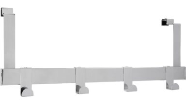 Türgarderobe Brieselang Stahl chrom glänzend - 404 mm lang  vor weißem Hintergrund