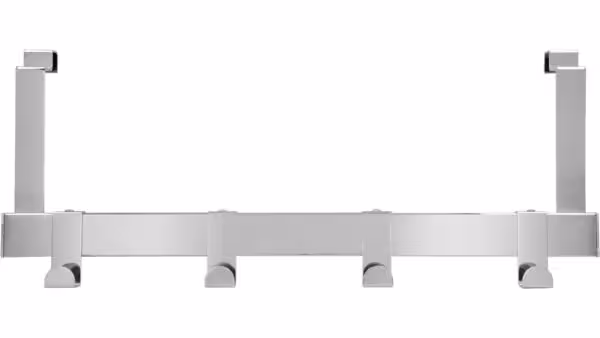 Türgarderobe Brieselang Stahl chrom glänzend - 404 mm lang  vor weißem Hintergrund