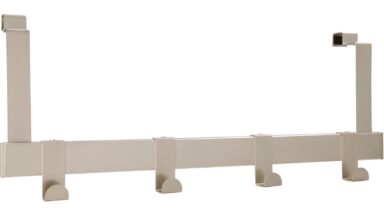 Türgarderobe Brieselang Stahl matt vernickelt - 404 mm lang  vor weißem Hintergrund