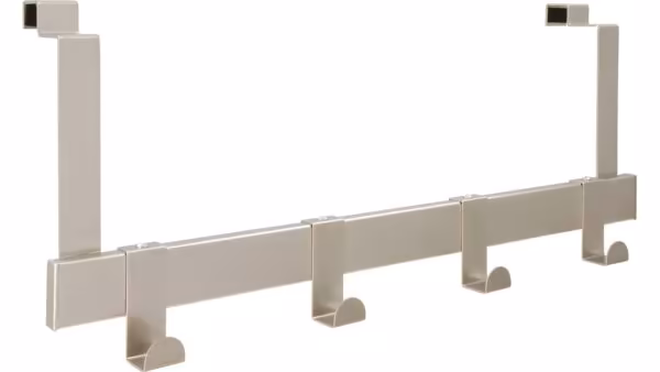 Türgarderobe Brieselang Stahl matt vernickelt - 404 mm lang  vor weißem Hintergrund