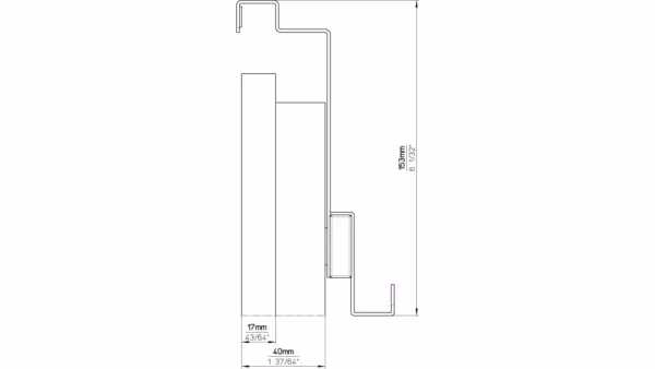 Türgarderobe Brieselang Stahl matt vernickelt - 404 mm lang  vor weißem Hintergrund