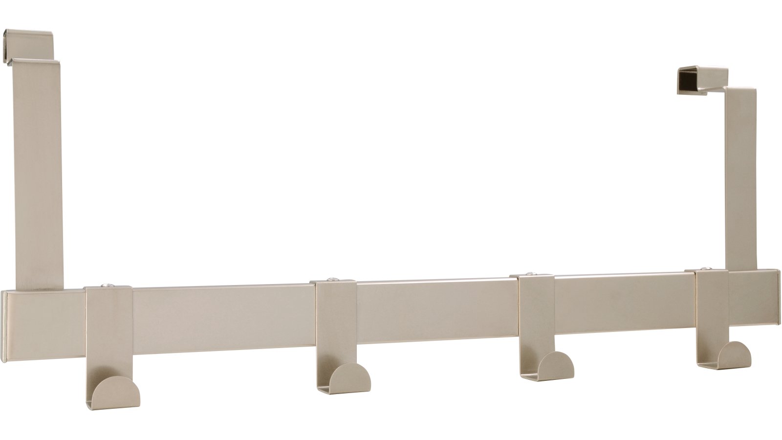 Türgarderobe Brieselang Stahl matt vernickelt - 404 mm lang  vor weißem Hintergrund