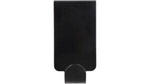 Türgarderobe Bürstadt Stahl schwarz matt pulverbeschichtet 5 stück - 57 mm lang  vor weißem Hintergrund