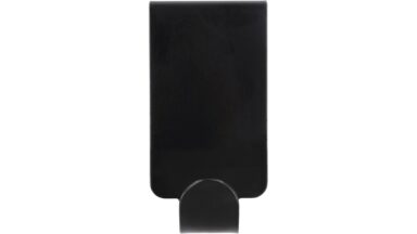Türgarderobe Bürstadt Stahl schwarz matt pulverbeschichtet 5 stück - 57 mm lang  vor weißem Hintergrund