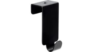 Türgarderobe Bürstadt Stahl schwarz matt pulverbeschichtet 5 stück - 57 mm lang  vor weißem Hintergrund