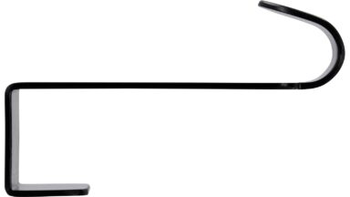 Türgarderobe Bürstadt Stahl schwarz matt pulverbeschichtet 5 stück - 57 mm lang  vor weißem Hintergrund