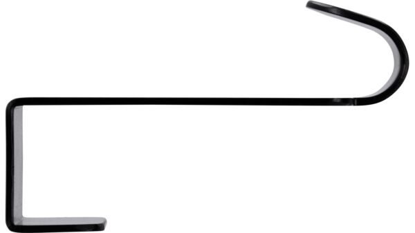 Türgarderobe Bürstadt Stahl schwarz matt pulverbeschichtet 5 stück - 57 mm lang  vor weißem Hintergrund