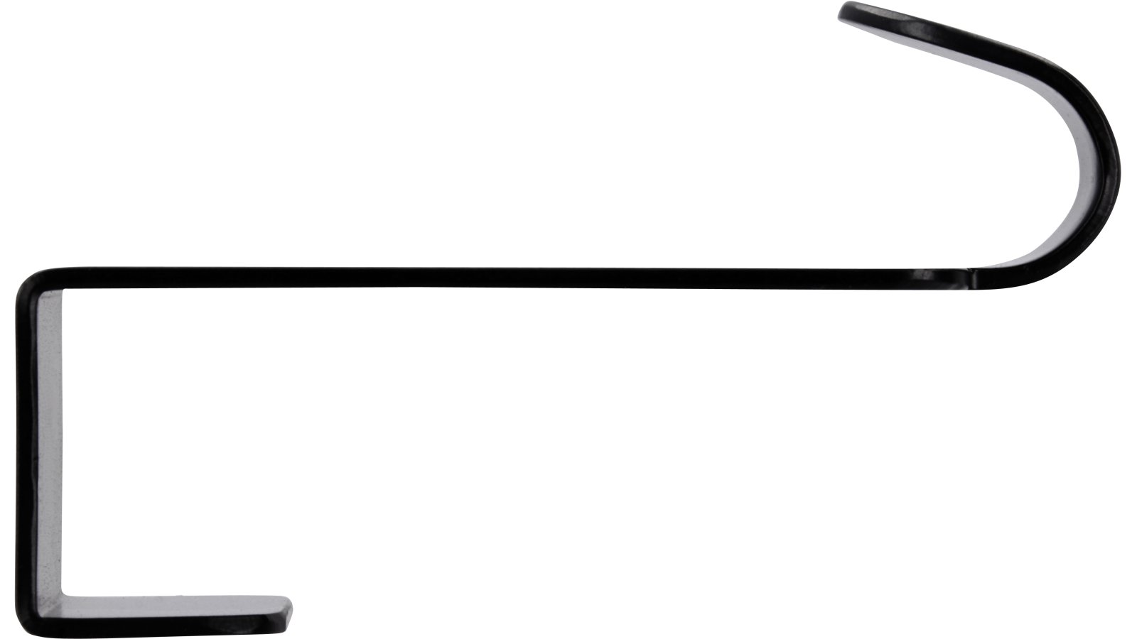 Türgarderobe Bürstadt Stahl schwarz matt pulverbeschichtet 5 stück - 57 mm lang  vor weißem Hintergrund