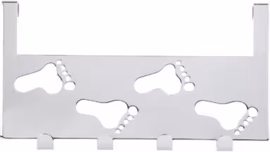 Türgarderobe Ditzingen Stahl chrom glänzend - 255 mm lang  vor weißem Hintergrund