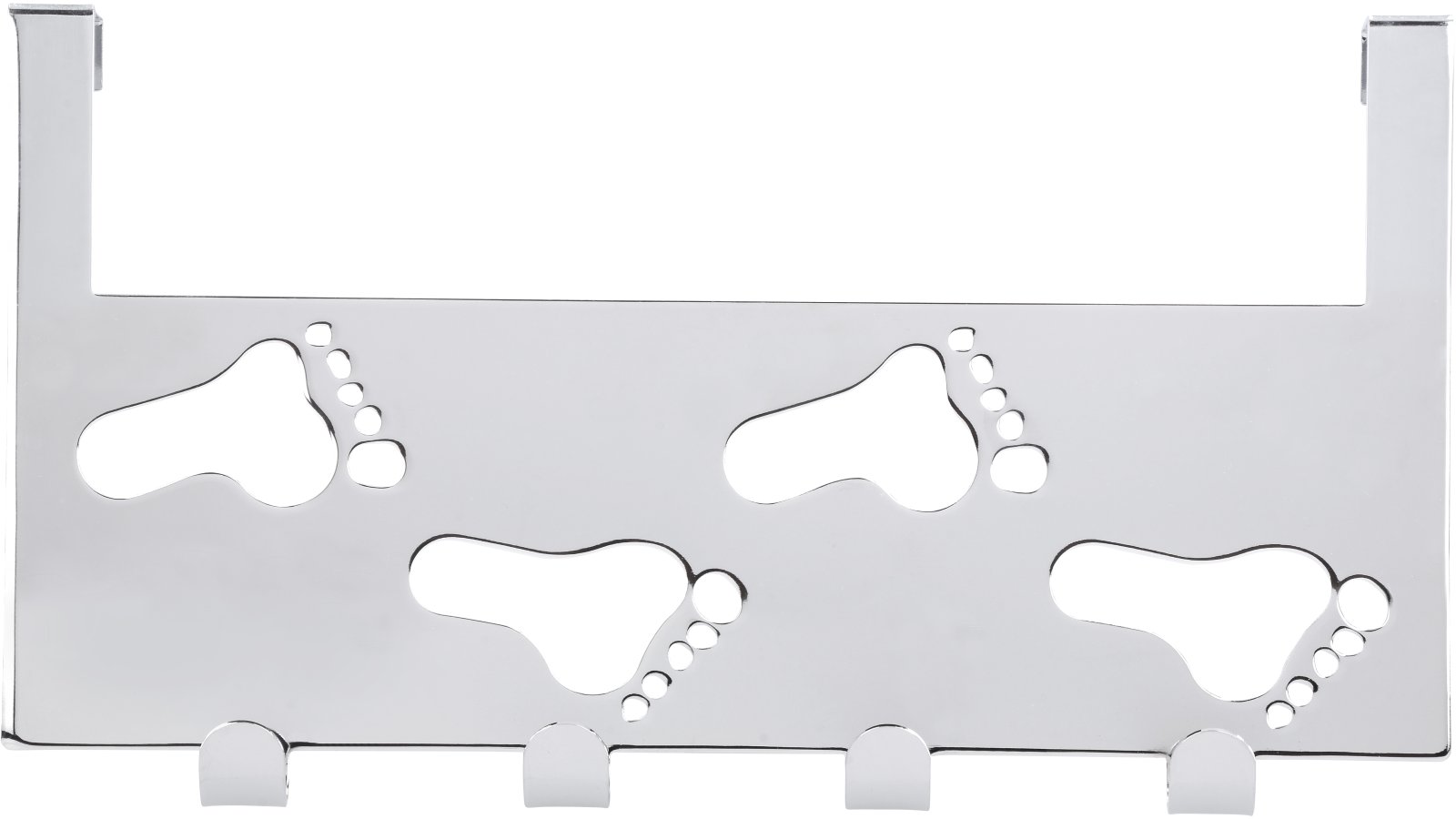 Türgarderobe Ditzingen Stahl chrom glänzend - 255 mm lang  vor weißem Hintergrund