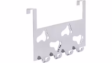 Türgarderobe Ditzingen Stahl chrom glänzend - 255 mm lang  vor weißem Hintergrund