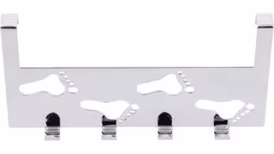 Türgarderobe Ditzingen Stahl chrom glänzend - 255 mm lang  vor weißem Hintergrund