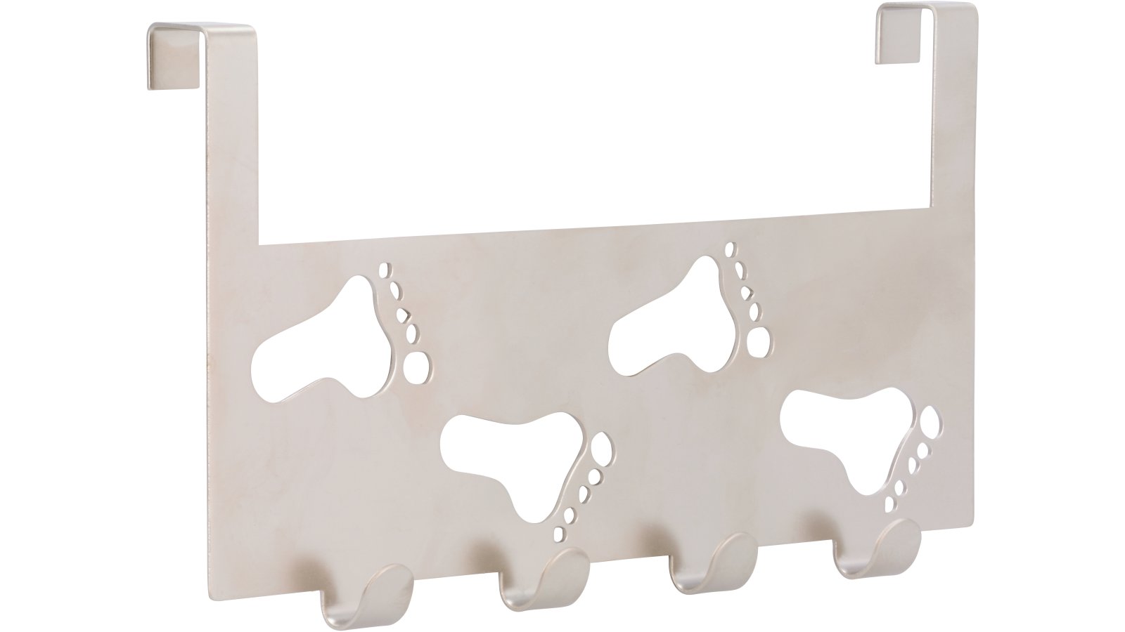 Tuergarderobe-Ditzingen-nickel-Stahl-laenge-255-579150 Türgarderobe Ditzingen Stahl matt vernickelt - 255 mm lang vor weißem Hintergrund