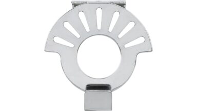 Türgarderobe Eschenburg Stahl chrom glänzend - 79 mm lang  vor weißem Hintergrund