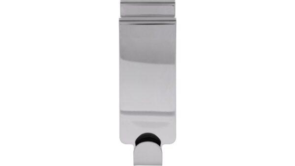 Türgarderobe Handewitt Stahl chrom glänzend 3 stück - 114 mm lang  vor weißem Hintergrund