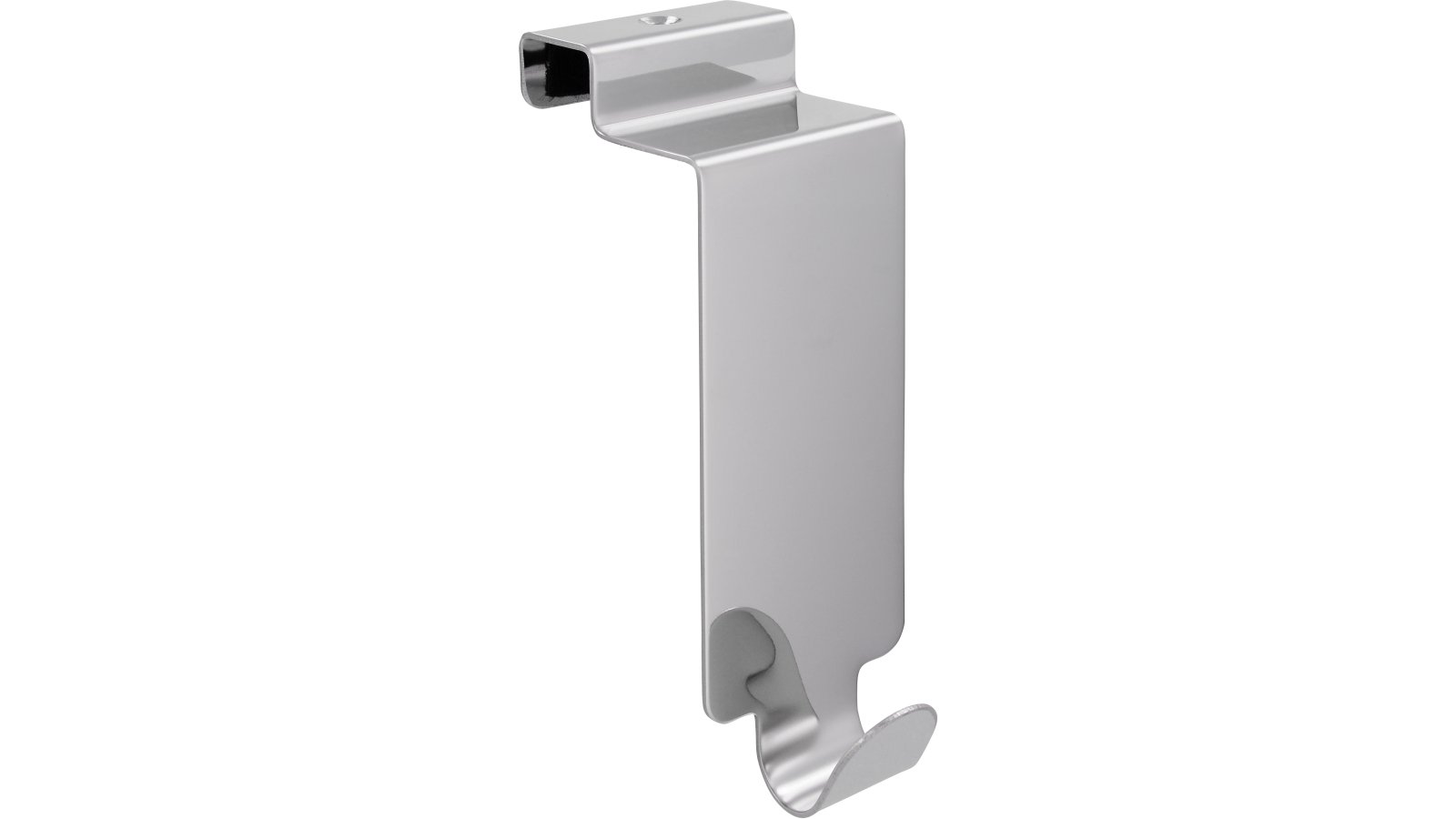 Türgarderobe Handewitt Stahl chrom glänzend 3 stück - 114 mm lang  vor weißem Hintergrund