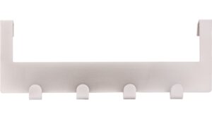 Türgarderobe Kleinmachnow Stahl matt vernickelt - 255 mm lang  vor weißem Hintergrund