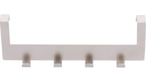 Türgarderobe Kleinmachnow Stahl matt vernickelt - 255 mm lang  vor weißem Hintergrund