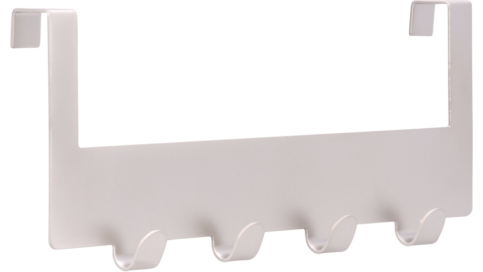 Türgarderobe Kleinmachnow Stahl matt vernickelt - 255 mm lang  vor weißem Hintergrund