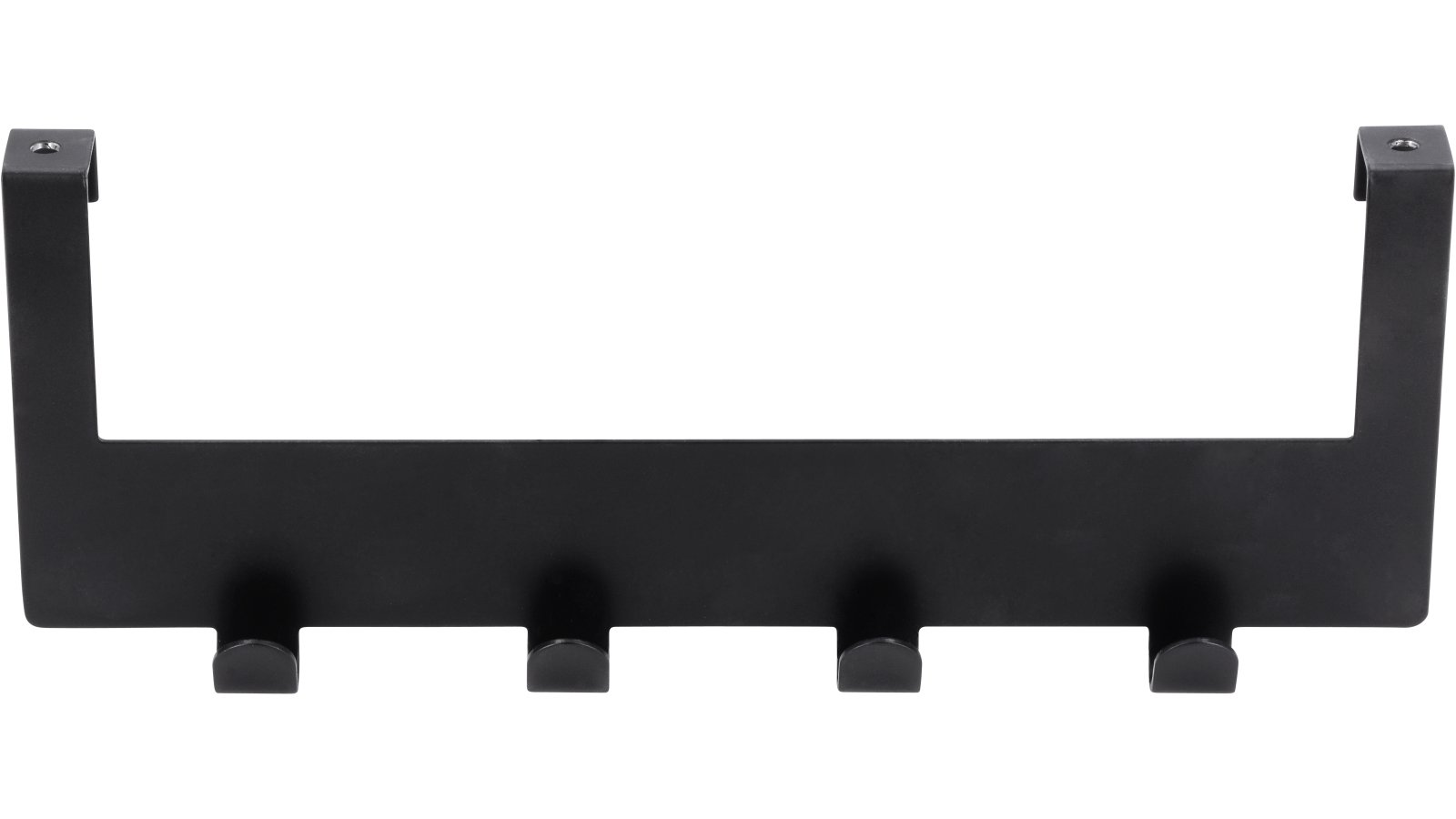 Türgarderobe Kleinmachnow Stahl schwarz matt pulverbeschichtet - 255 mm lang  vor weißem Hintergrund