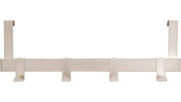 Türgarderobe Olching Stahl matt vernickelt - 404 mm lang  vor weißem Hintergrund