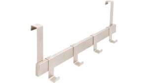 Türgarderobe Olching Stahl matt vernickelt - 404 mm lang  vor weißem Hintergrund