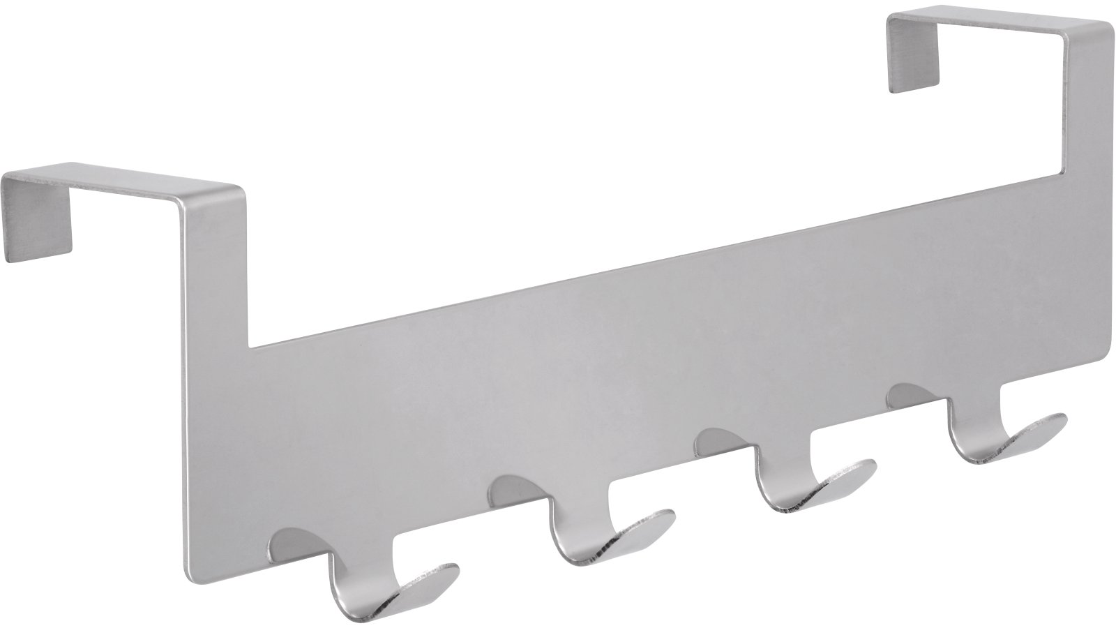 Türgarderobe Ottweiler Stahl chrom glänzend - 255 mm lang  vor weißem Hintergrund