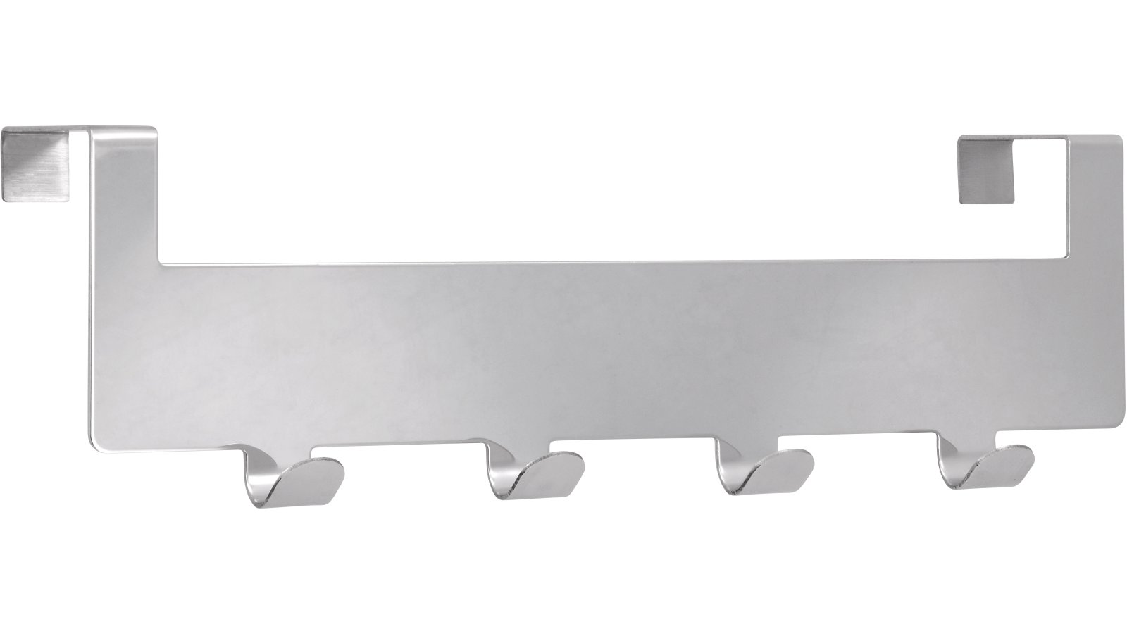 Türgarderobe Ottweiler Stahl chrom glänzend - 255 mm lang  vor weißem Hintergrund