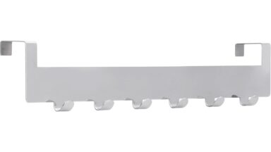 Türgarderobe Ottweiler Stahl chrom glänzend - 375 mm lang  vor weißem Hintergrund