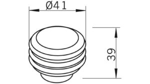 Türstopper Philippsburg Holz - Kunststoff buche weiß lackiert schwarz - 41 mm lang  vor weißem Hintergrund