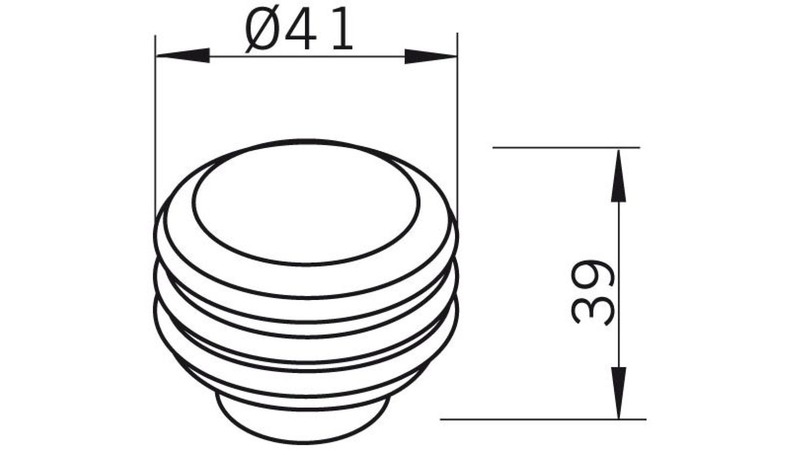 Türstopper Philippsburg Holz - Kunststoff buche weiß lackiert schwarz - 41 mm lang  vor weißem Hintergrund
