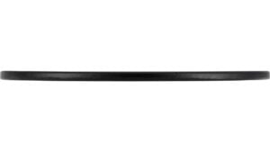 Unterlage Landau Stahl schwarz matt pulverbeschichtet - 42 mm lang  vor weißem Hintergrund