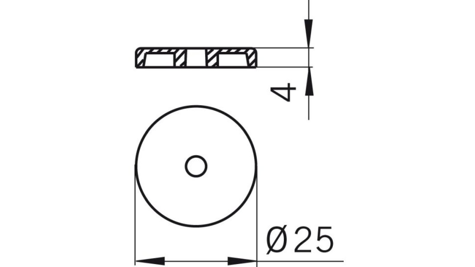 Unterlage  Druckguss vergoldet - 25 mm lang  vor weißem Hintergrund