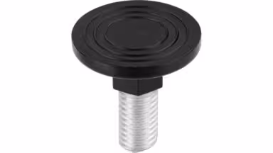 Verstellschraube  Stahl - Kunststoff schwarz - 33 mm lang  vor weißem Hintergrund