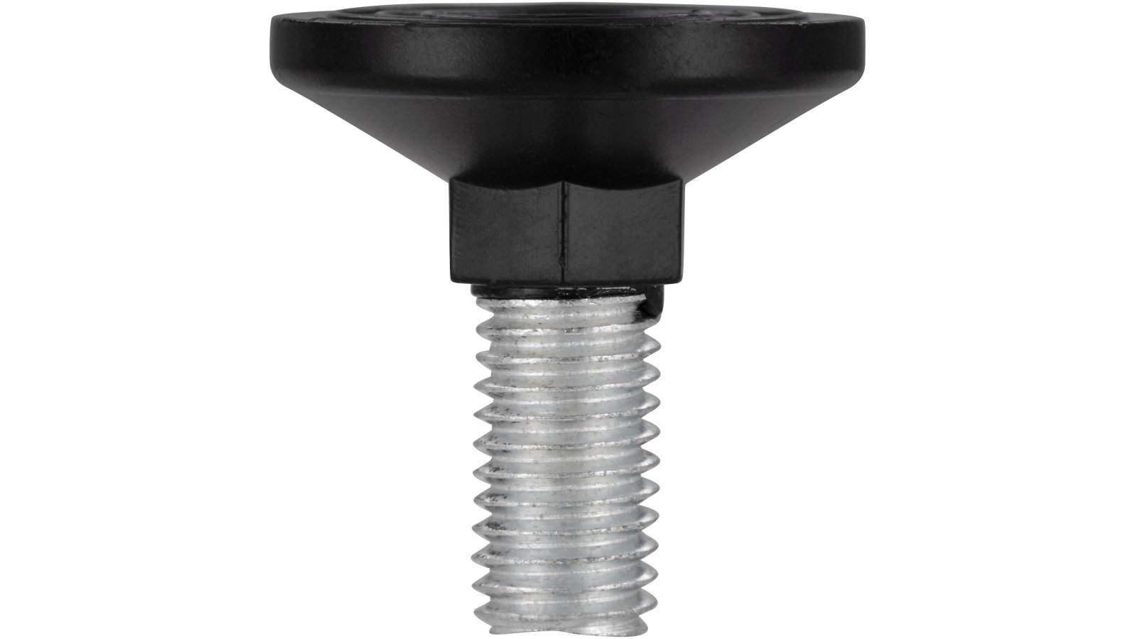 Verstellschraube  Stahl - Kunststoff schwarz - 33 mm lang  vor weißem Hintergrund